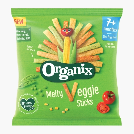 Sticksuri eco din porumb cu legume, 7+ luni, 15g