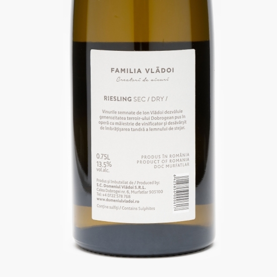 Vin alb sec Riesling Ion Vlădoi, 13.5%, 750ml