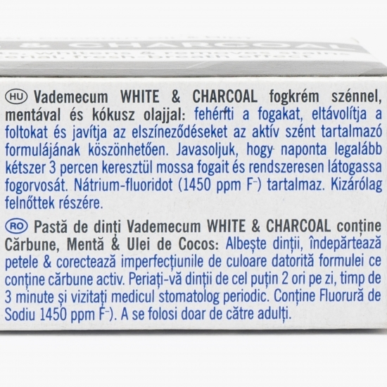 Pastă de dinți cu cărbune pentru albire, White & Charcoal 75ml