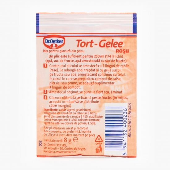 Mix pentru glazură din jeleu roșu, Tort-Gelee 8g