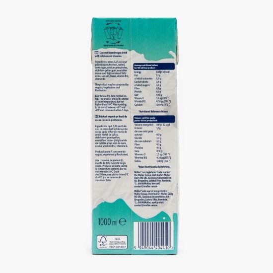 Băutură vegetală pe bază de cocos 1l