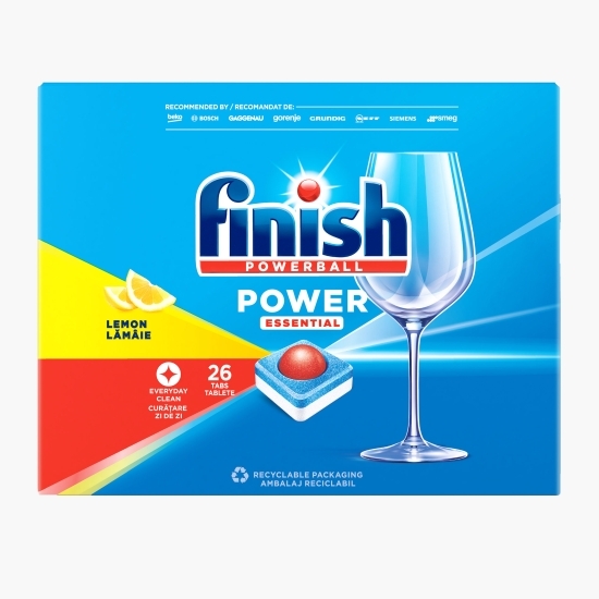 Detergent capsule pentru mașina de spălat vase, Power Essential Lemon, 26 spălări