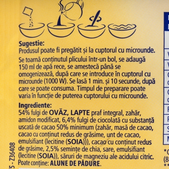 Mix pentru gustare de ovăz Vitalis cu ciocolată 60g
