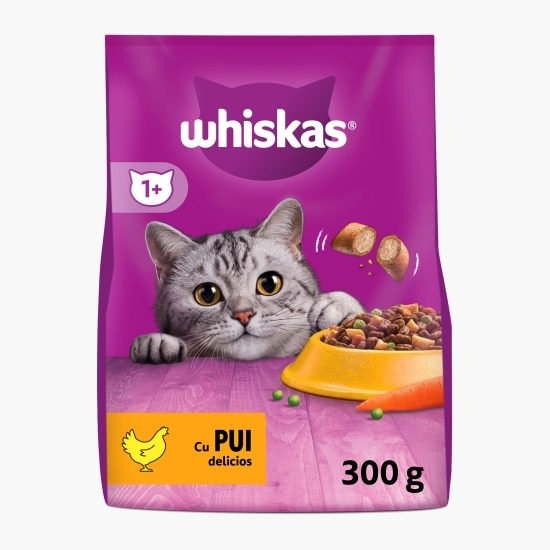 Hrană uscată pentru pisici adulte, 300g, cu pui