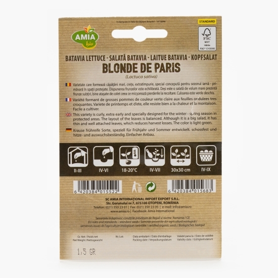 Semințe de salată batavia 1.5g
