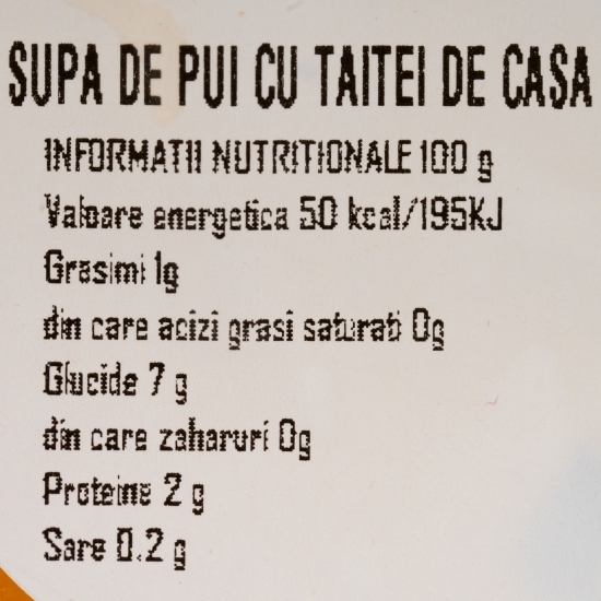 Supă de pui cu tăiței de casă 400g