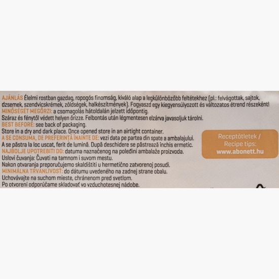 Tartine crocante cu semințe de in, fără gluten 100g