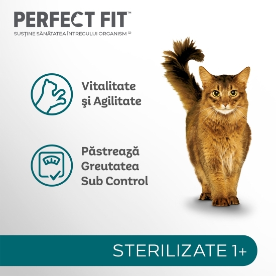 Hrană uscată pentru pisici sterilizate, 1.4kg, de pui