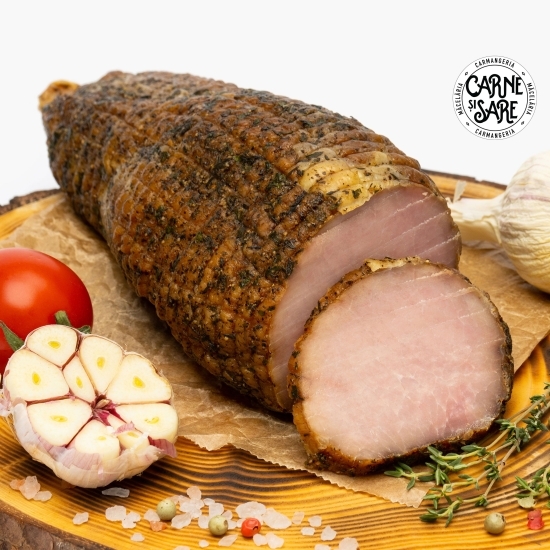 Jambon de porc afumat cu lemn de cireș și măr 350g