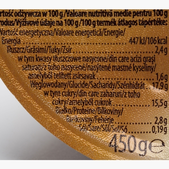 Budincă cu ciocolată și sos de vanilie 450g