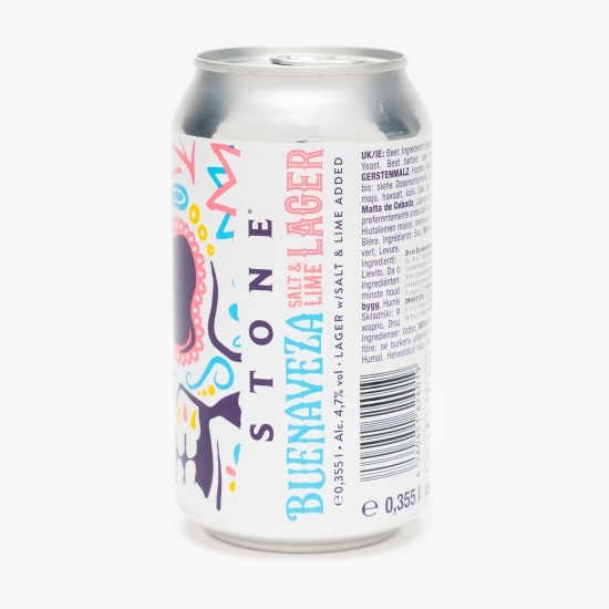 Bere artizanală Buenaveza Salt & Lime Lager, doză 355ml