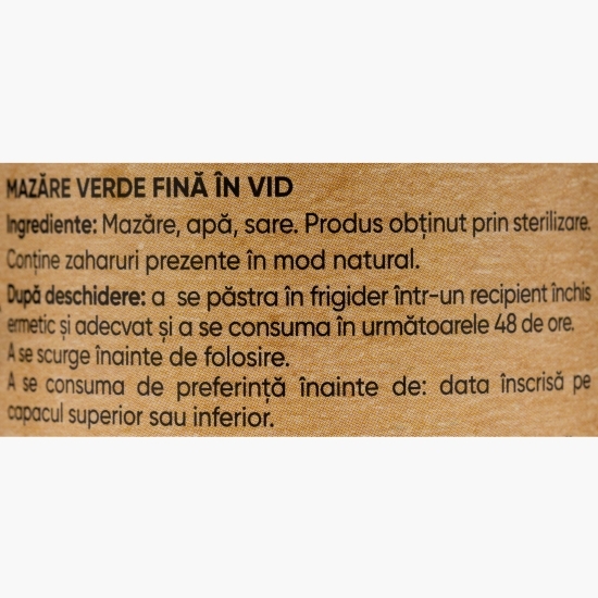 Mazăre verde foarte fină 150g