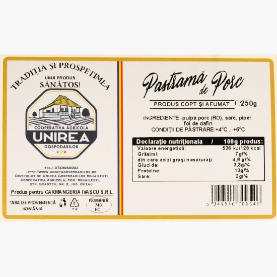 Pastramă de porc 250g