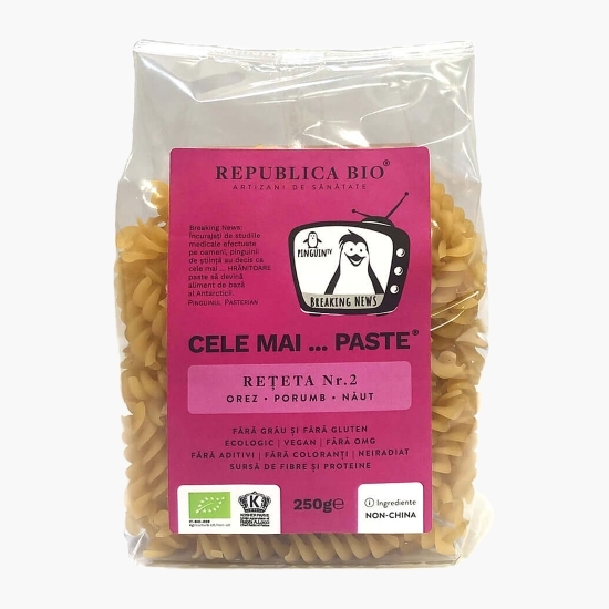 Paste eco din orez, porumb și năut Cele mai...Paste, fără gluten 250g