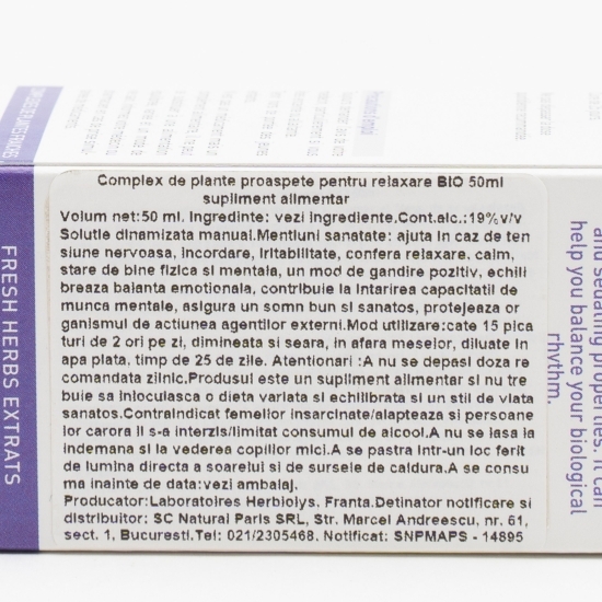 Complex de plante proaspete eco pentru relaxare 50ml