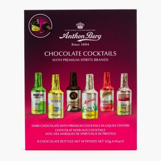 Praline ciocolată Cocktails Bottles 125g (8buc)