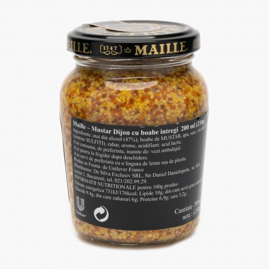 Muștar Dijon cu boabe întregi 210g