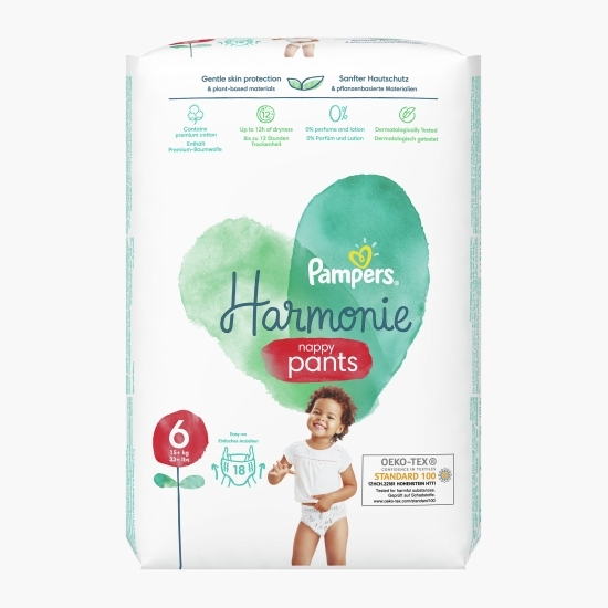 Scutece chiloțel Pants Harmonie mărimea 6, 15+kg, 18 buc