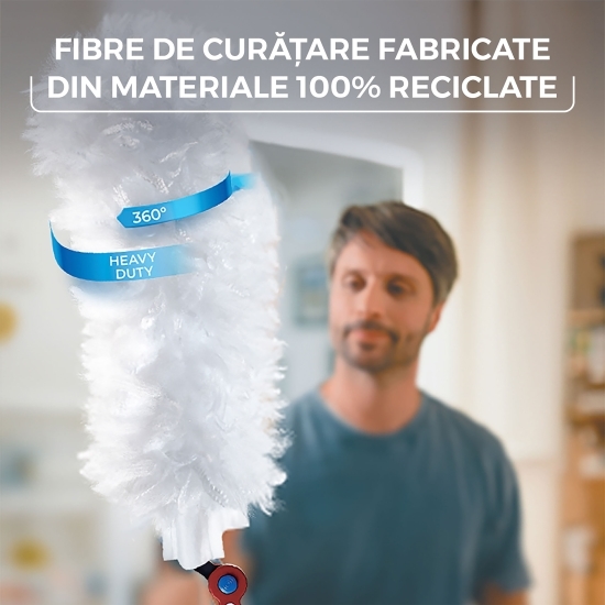 Pămătuf pentru curățarea prafului Flex & Catch kit mâner lung + 1 rezervă