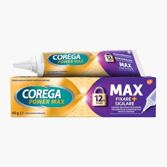 Cremă adezivă pentru proteza dentară Max Fixare + Sigilare 40g