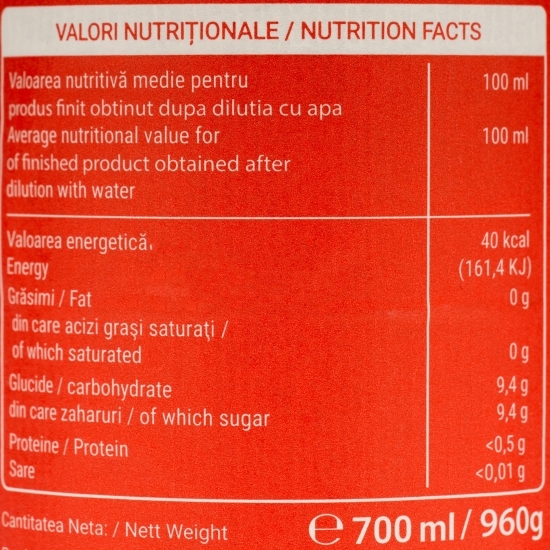 Sirop de căpșuni 0.7l