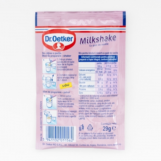 Mix pentru băutură desert milkshake cu gust de vanilie 29g