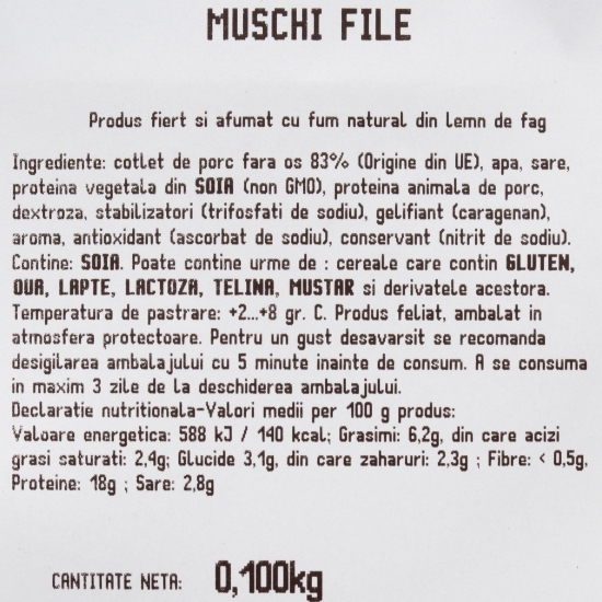 Mușchi file feliat 100g