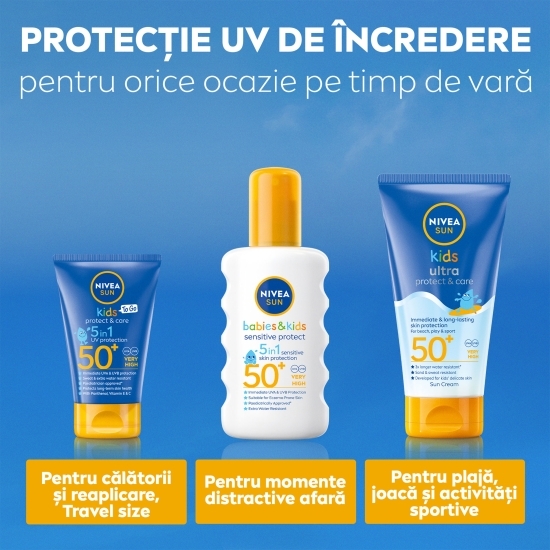 Spray protecție solară pentru copii SPF 50+ Sensitive Protect 200ml