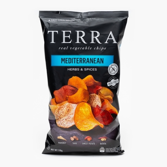Chipsuri de legume exotice cu ierburi mediteraneene, fără gluten 110g