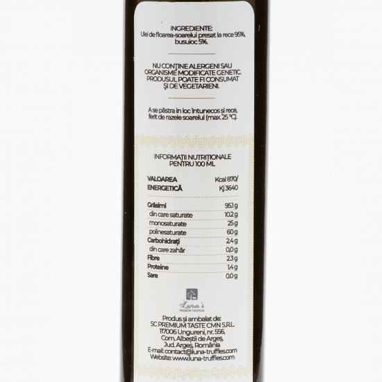Ulei de floarea-soarelui aromatizat cu busuioc 0.25l