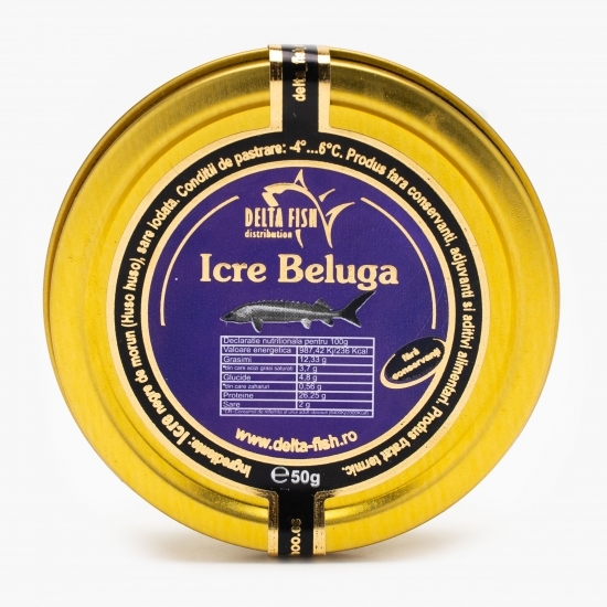 Icre negre caviar Beluga 50g