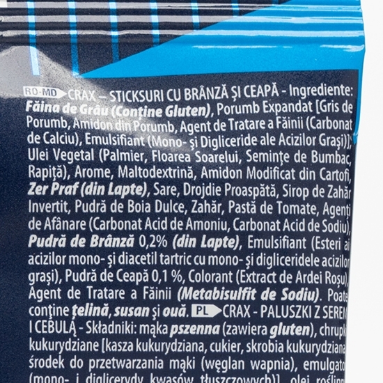 Sticksuri cu brânză și ceapă 50g