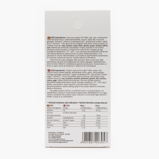 Crenvurști eco de pui 120g