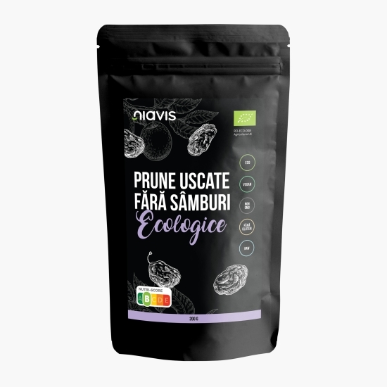 Prune uscate fără sâmburi ecologice 200g