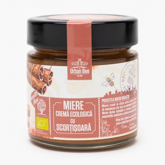 Miere cremă ecologică cu scorțișoară 300g