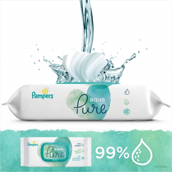 Șervețele umede pentru bebeluși, Aqua Pure 3x48 buc