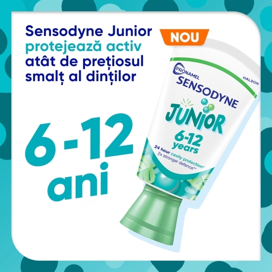 Pastă de dinți pentru copii cu fluor Pronamel Junior 6-12 ani, 50ml