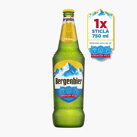 Bere blondă pasteurizată sticlă 0.75l