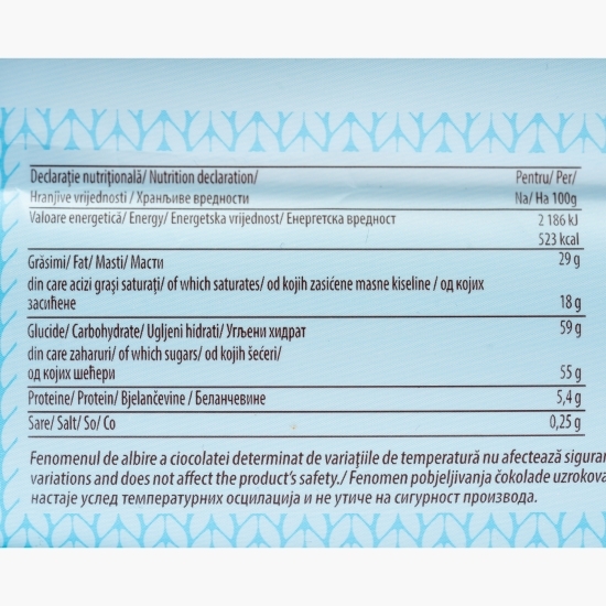 Ciocolată cu lapte și incluzii de căpșuni, bezea și popping candy 80g