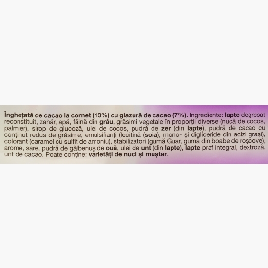 Înghețată cacao cu glazură cacao 74.5g