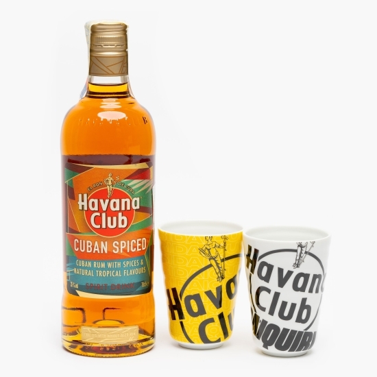 Rom Cuban Spiced 35% alc. 0.7l + 2 pahare