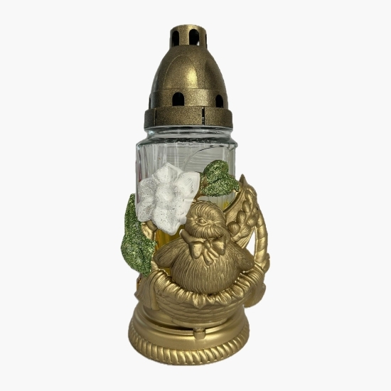 Candelă din sticlă cu decorațiuni de Paște, diverse modele