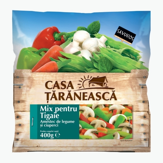 Amestec de legume cu ciuperci pentru tigaie 400g