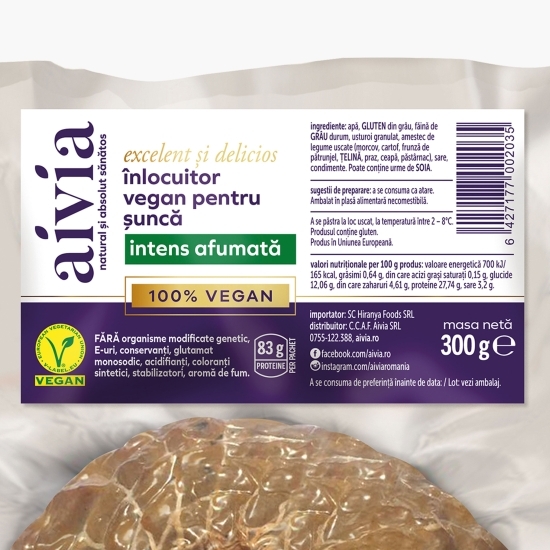Șuncă vegană intens afumată 300g