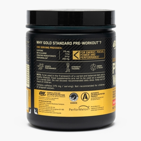 Pre Workout Gold Standard, aromă pepene roșu, 330g