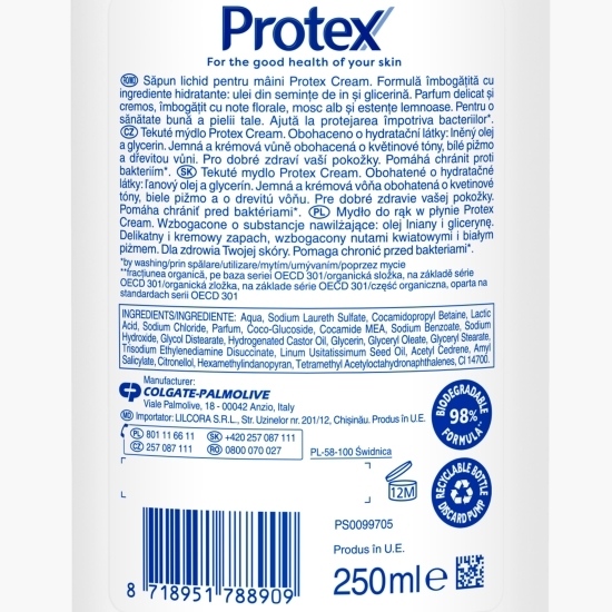 Săpun lichid antibacterian Cream 250ml