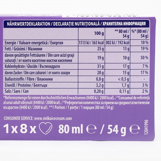 Inimioare de înghețată în glazură de ciocolată 54g