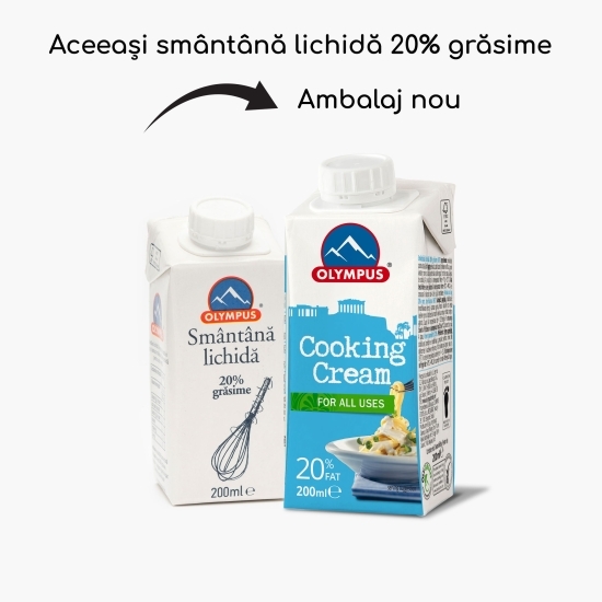 Smântână lichidă, 20% grăsime 200ml