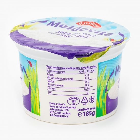 Brânză de vaci Moldovița cu smântână 185g