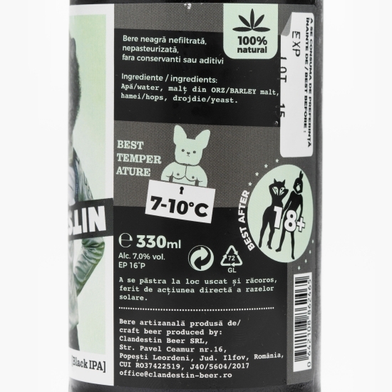 Bere Black Ipa Marcelo sticlă 0.33l